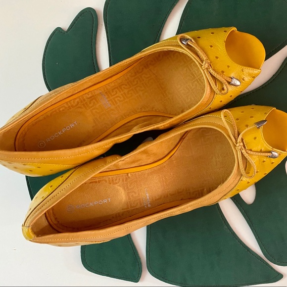 Rockport leather wedge sandals, size 11